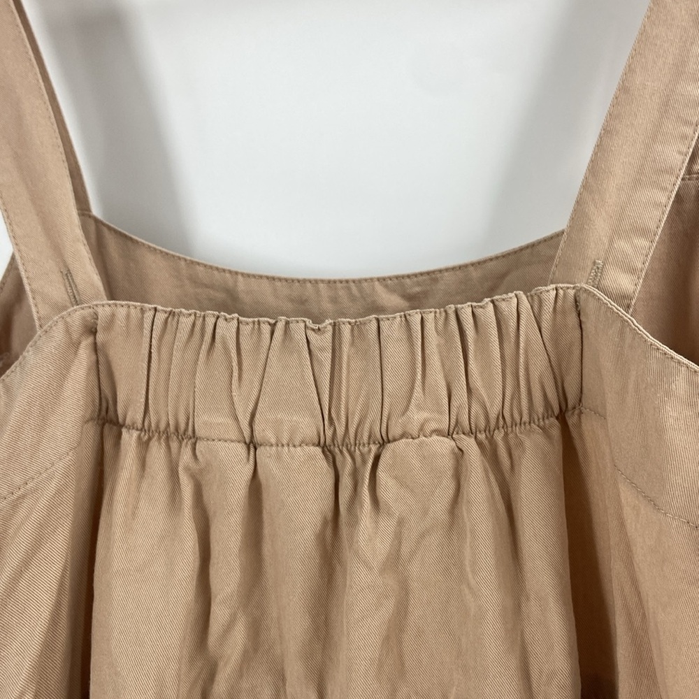 The Drop beige tiered flouncy ruffle hem maxi sun dress neutral spring summer - Picture 10 of 16